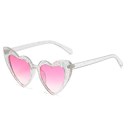 Book Cover YOSHYA Clout Goggle Heart Sunglasses Vintage Cat Eye Mod Style Retro Kurt Cobain Glasses