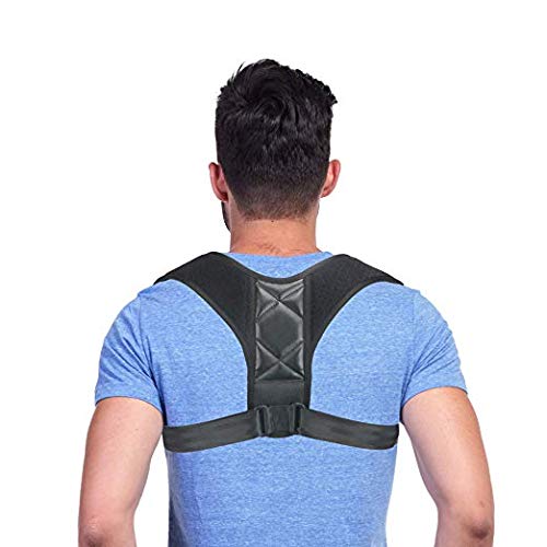 Book Cover Hecmoks Posture Corrector Back Support Brace for Men and Women - Improves Posture, Prevents Slouching and Hunching, Reliefs Upper Back and Neck Pain - Adjustable and Comfortable with Underarm Pads