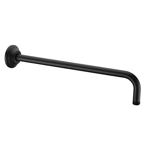 Book Cover BESTILL 16 Inch L-Shaped Shower Head Extension Arm, Shower Arm and Flange Included, Matte Black