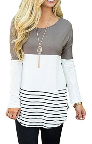 Book Cover CASILY Women's Cold Shoulder Casual Tunic Tops