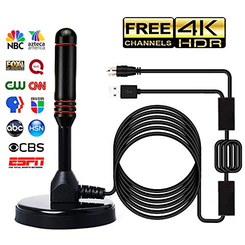 Book Cover TV Antenna, Antenna TV Digital HD,HDTV Antenna with Magnetic Base, THD Antenna with Amplifier Signal Booster and Coaxial CableV Antenna for Digital TV Indoor,