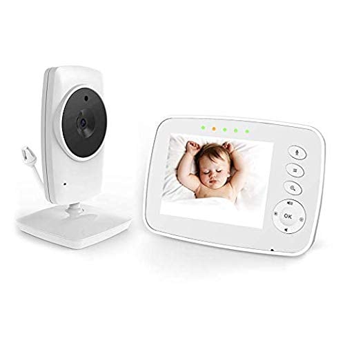 Book Cover Baby Monitor, Video Baby Monitor Wireless Night Vision Dual View Video,  Newborn Baby Monitor with Zoomable Night Vision Digital Color Camera, Two-Way Audio, Lullabies (3.2 inch)