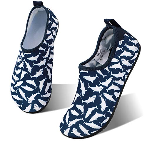 Book Cover okilol Kids Water Shoes Non-Slip Quick Dry Swim Barefoot Beach Aqua Pool Socks for Boys & Girls Toddler