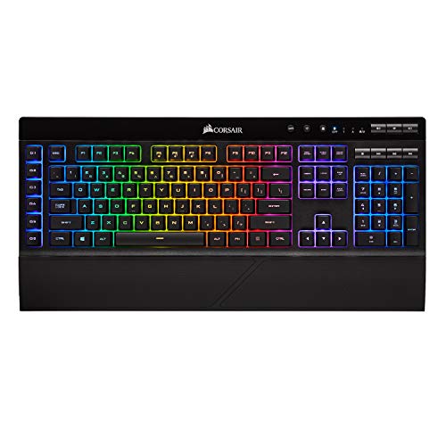 Book Cover CORSAIR K57 RGB Wireless Gaming Keyboard - <1ms response time with Slipstream Wireless - Connect with USB dongle, Bluetooth or wired - Individually Backlit RGB Keys, Black