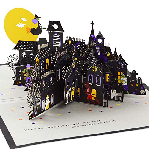 Book Cover Hallmark Signature Paper Wonder Halloween Pop Up Card (Haunted House),1299HEH4007