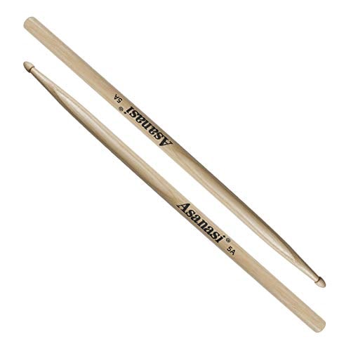 Book Cover Asanasi 5A Drum Sticks American Hickory Wood Drumsticks For Practicing,For Kids And For Adults (5A)