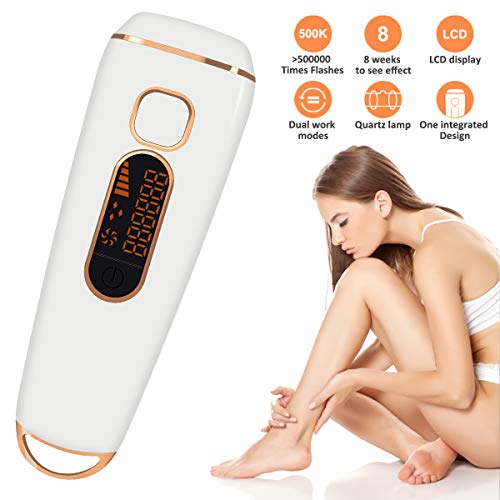 Book Cover Laser Hair Removal for Women Men IPL Permanent 500,000 Flashes Hair Removal System Facial Body Profesional Painless Hair Remover Device for Home Use - Rose Gold