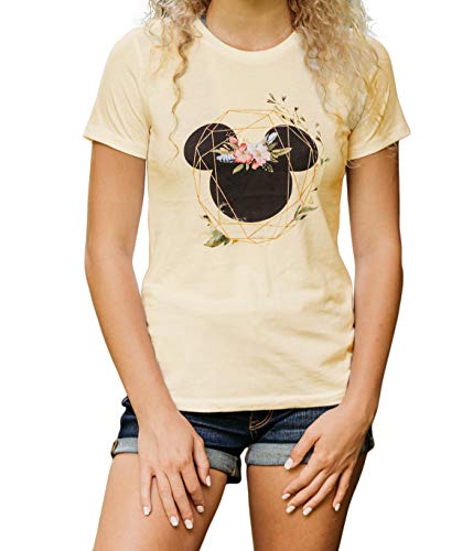 Book Cover Mama Power Co Disney Women and Teen Floral Mickey Mouse Shirt - Crop Top - Tshirt