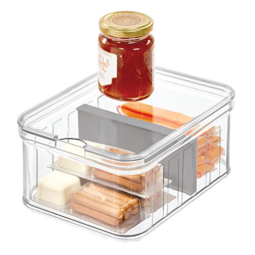 Book Cover iDesign Plastic Crisp Divided Fruit and Vegetable Storage with Easy to Grip Integrated Handles Designed to Keep Food Fresh Longer, 8.32