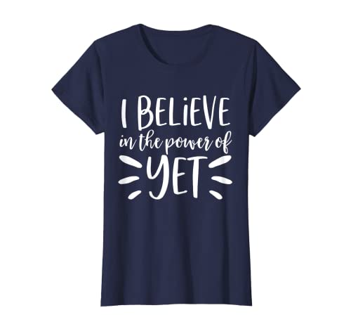 Book Cover Growth Mindset Teacher Shirt I Believe in the Power of Yet T-Shirt