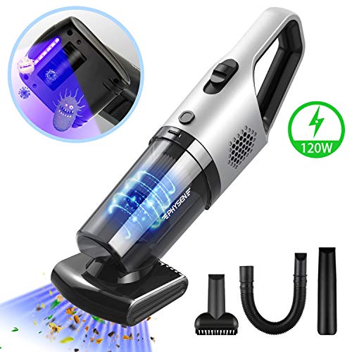 Book Cover PHYSEN Handheld Vacuum Cordless Car Vacuum Cleaner 120W Cyclonic Suction with Upgraded Motorized Rolling Brush and Inner Warehouse Vacuum Hand Vacuum for Home Pet Hair Car Cleaning