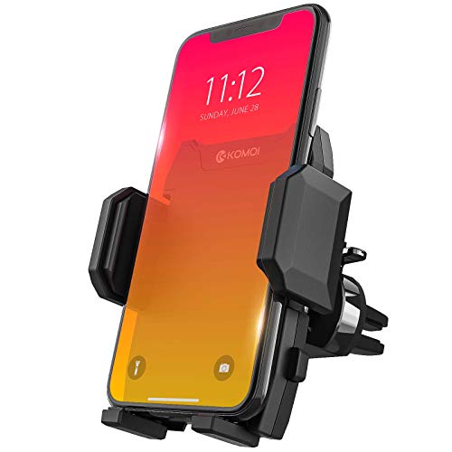 Book Cover Cell Phone Holder for Car, Universal Car Air Vent Mount with Adjustable Compatible with iPhone 11 Pro Max XS XS Max XR X 8 8+ 7 7+ SE 6s 6+ 6 5s Samsung Galaxy S10 S9 S8 S7 and More (Black)