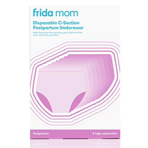 Book Cover Frida Mom Disposable High Waist C-Section Postpartum Underwear | Super Soft, Stretchy, Breathable, Wicking, Latex-Free, Regular (8 Count)