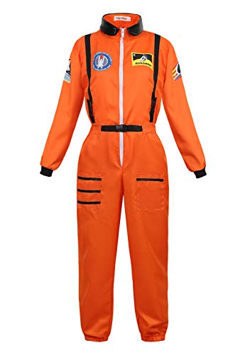 Book Cover Haorugut Women Astronaut Costume Adult Coveralls Space Suit Dress up Costume