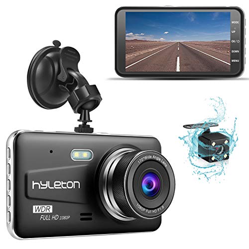 Book Cover Dash Camera for Cars,hyleton 1080P HD Dual Dash Cam Front and Rear,4