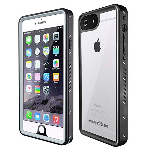 Book Cover Meritcase Waterproof Case for iPhone 6 Plus/6s Plus - Built in Screen Protector - Black