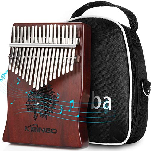 Book Cover Kalimba 17 Keys Thumb Piano, Portable 17 Tone Mbira Musical instrument, Premium Rosewood Body Ore Metal Tines Finger Piano, Unique Gift Birthday Gift Idea for Kids Adult Beginners & Professional