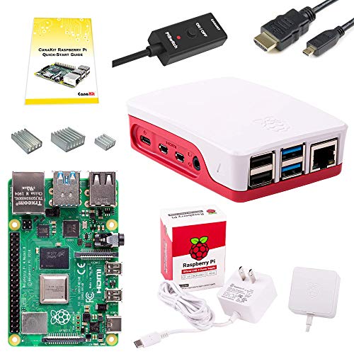 Book Cover CanaKit Raspberry Pi 4 Basic Starter Kit with Official Case (4GB RAM)