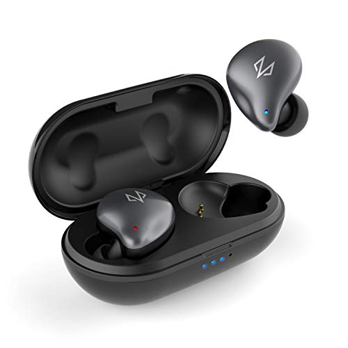 Book Cover True Wireless Bluetooth Earbuds, CloudFox Bluetooth 5.0 Headphones with20 Hours Playtime, One-Step Pairing, Touch Control, Wireless Earbuds Stereo Sounds, Built-in Mic - Black