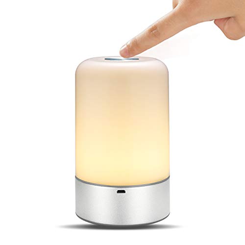 Book Cover RICH Table Touch Sensor Bedside Lamps + Dimmable Warm White Light & Color Changing RGB for Bedrooms, Multicolor