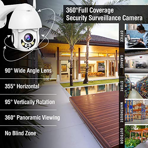 Book Cover 2019 Upgraded Full HD 1080P Security Surveillance Cameras Outdoor Waterproof Wireless PTZ Camera with Night Vision - IP WiFi Cam Surveillance Cam Audio Motion Activated