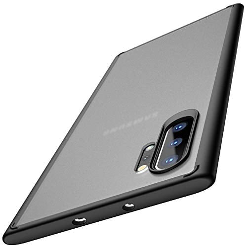 Book Cover TOZO for Samsung Galaxy Note 10 Plus Case Phantom Hybrid Soft Grip Matte Finish Frame Matte Back Panel Cover for Samsung Galaxy Note 10+ 5G Case [Matte Black]