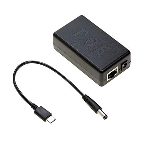 Book Cover UCTRONICS USB-C PoE Splitter Gigabit, PoE to USB-C 5V/4A Power Supply for Raspberry Pi 4 and More, 802.3at Power Over Ethernet to USB Type-C Adapter