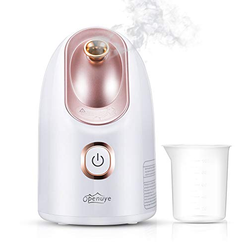 Book Cover Facial Steamer, Nano Ionic Face Steamer for Home Facial Warm Mist Humidifier Steamer for Face Sauna Spa Sinuses Moisturizing Cleansing Pores, for Women Moisturizing Cleansing Pores (Pink&White)