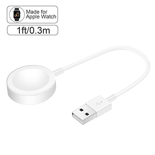 Book Cover Short Magnetic Charging Cable (0.3m/1ft) Compatible with Apple Watch Series 4 3 2 1 Both 44mm 40mm and 42mm 38mm