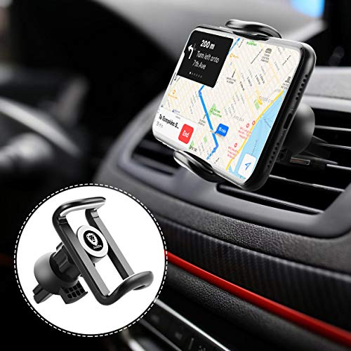 Book Cover JunDa Car Phone Holder 360-Degree Rotation Cell Phone Holder Compatible with 4 to 7 inch Smartphones,Rotating  Car Air Vent Mount 