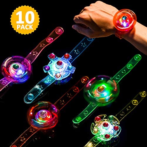 Book Cover Light Up Bracelet LED Party Favors 10 Pack Toys for Kids Girls / Boys Prizes Glow in The Dark Toys for Classroom Christmas Birthday Celebration New Year Eve Party Neon Supplies