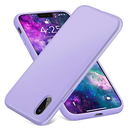 Book Cover Aowin Silicone Case for iPhone X iPhone Xs Case, Thicken Liquid Silicone Shockproof Protective Case Cover for Apple X/Xs 5.8 Inches (Light Blue)