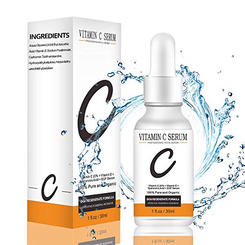 Book Cover Vanelc Vitamin C Serum for Face,Plus Super Serum 20% With Hyaluronic,Acid Anti Aging Anti-Wrinkle Facial Serum Intense Hydration + Moisture, Non-greasy, Paraben-free-Best Hyaluronic Acid