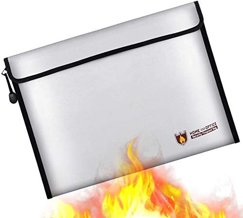 Book Cover Miagie Fireproof Document Bag Money Cash Safe Pouch Water Resistant Folder
