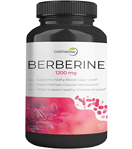 Book Cover Berberine HCI 1200mg - Premium Diabetes Berberine Supplements - 60 Capsules Maximum Strength HCI - Supports Glucose Metabolism - Immune System - Cardiovascular - Non-GMO - Made in USA