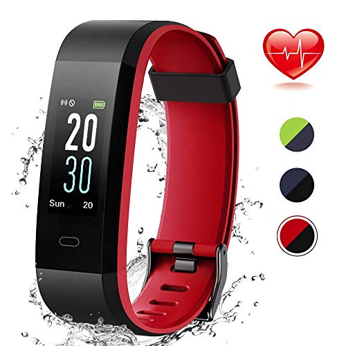 Book Cover Lintelek Fitness Tracker with Heart Rate Monitor, Activity Tracker with Step Counter, Sleep Monitor, IP68 Waterproof Smart Watch for Women Men Kids