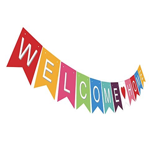 Book Cover Gyzone welcome home Garland Banner Supplies for Kids and Adults Birthday Party Decorations Party Supplies
