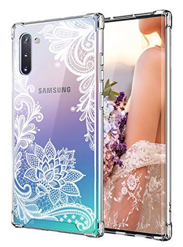Book Cover Case for Galaxy Note 10,Cutebe Shockproof Series Hard PC+ TPU Bumper Protective Cover for Samsung Galaxy Note 10 2019 Release White