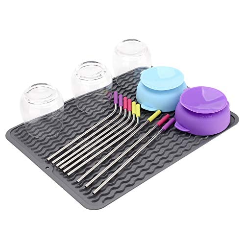 Book Cover Silicone Drying Mat for Kitchen Counter â€“ 12 x 15.8