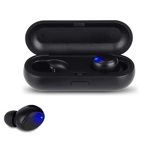 Book Cover atune analog Wireless Earbuds, Bluetooth 5.0 with USB Charging Case, Comfortable Wear Easy Setup Pair, True Wireless Earbuds 33FT Built-in Mic Call For iPhone Android Phones