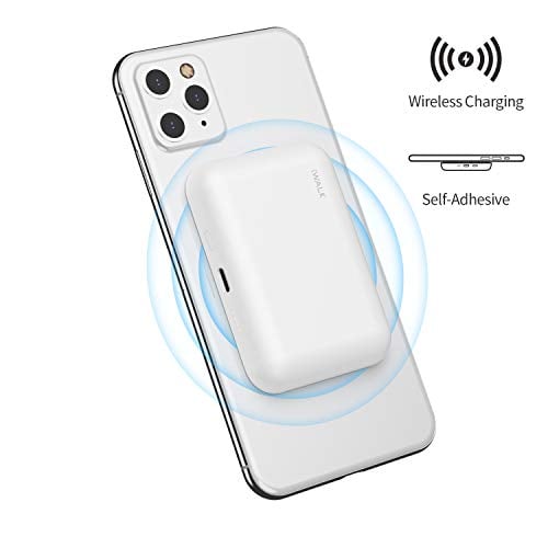 Book Cover iWALK Qi Wireless Portable Charger Power Bank 3000mah by Sticking to iPhone,Compatible with iPhone Xs, XR, X,11, 8,Plus,Samsung Galaxy S10, S10+, S9, S9+, S8, S8+, Note 9, Nexus, HTC and More, White