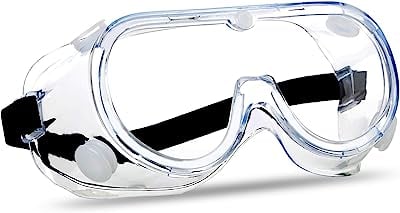 Book Cover SuperMore Anti-Fog Protective Safety Goggles Clear Lens Wide-Vision Adjustable Chemical Splash Eye Protection Soft Lightweight Eyewear