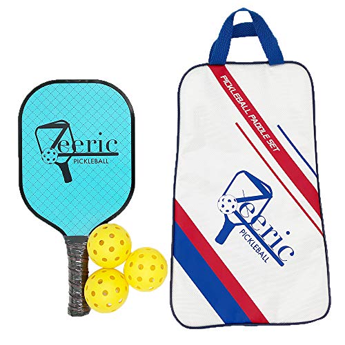 Book Cover Zeeric Pickleball Paddle, 3 Balls and Oxford Bag