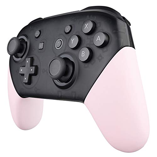 Book Cover eXtremeRate Cherry Blossoms Pink Replacement Handle Grips for Nintendo Switch Pro Controller, Soft Touch DIY Hand Grip Shell for Nintendo Switch Pro - Controller NOT Included