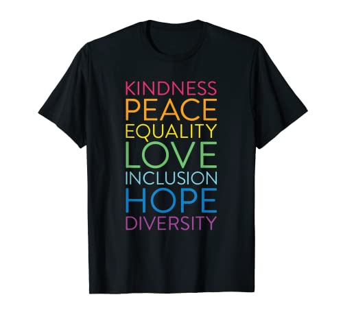 Book Cover Peace Love Inclusion Equality Diversity Human Rights T-Shirt