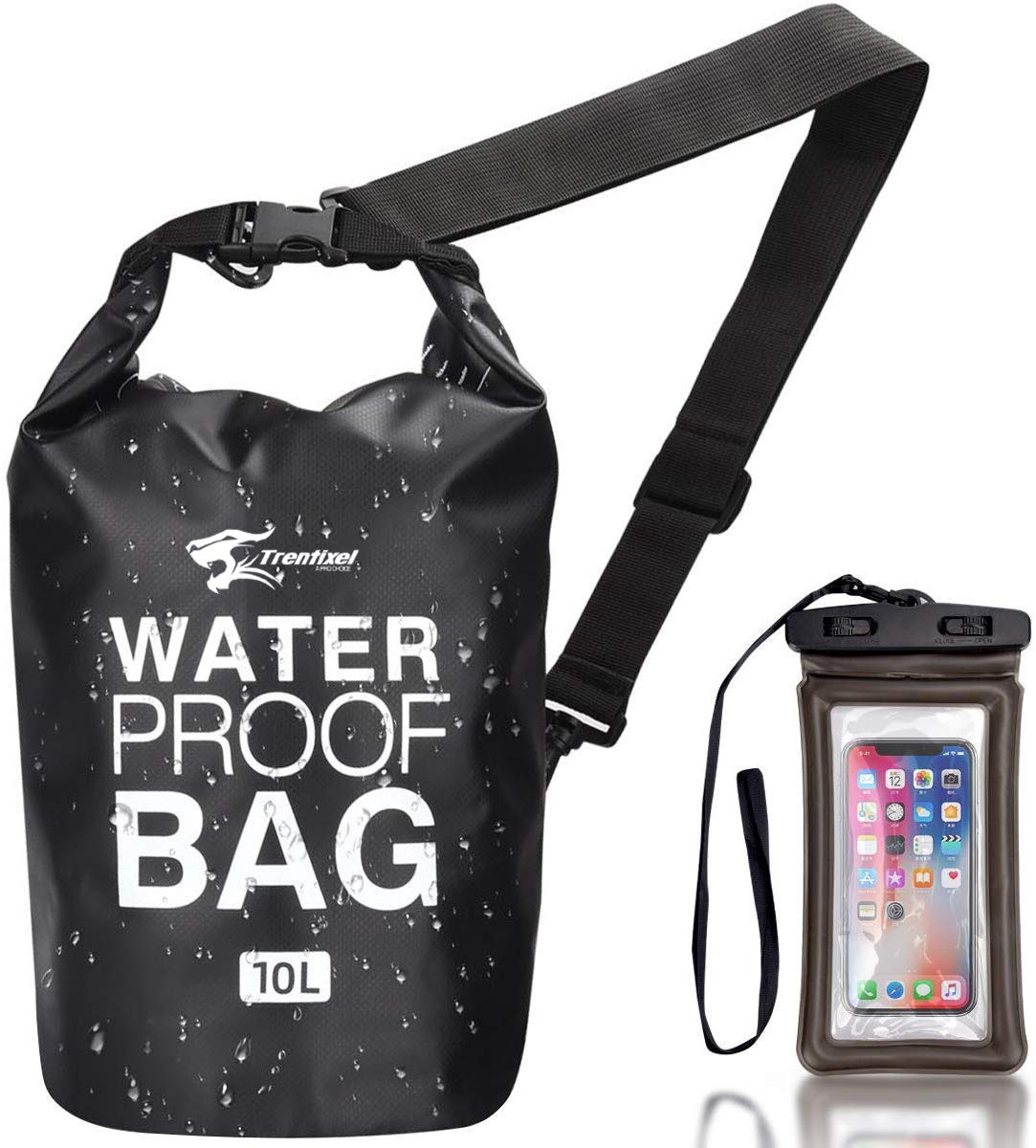 Book Cover Waterproof Dry Bags, Floating Dry Sack with Detachable Shoulder Strap, 5L/10L/20L Large Dry Bag for Fishing, Kayaking, Surfing, Rafting, Hiking and Camping (5L)