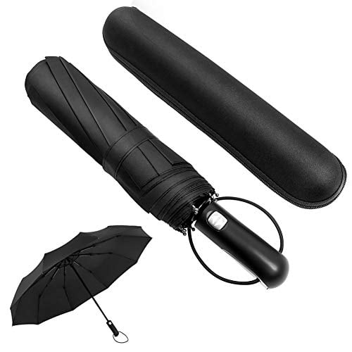 Book Cover Chickoochak Travel Umbrella Windproof-Totes Umbrella Auto Open Close-Folding Sun Umbrella UV Protection Black
