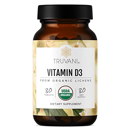 Book Cover Truvani Vitamin D3 from Organic Lichen (30 Tablets)