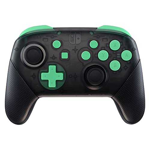 Book Cover eXtremeRate Mint Green Repair ABXY D-pad ZR ZL L R Keys for Nintendo Switch Pro Controller, Glossy DIY Replacement Full Set Buttons with Tools for Nintendo Switch Pro - Controller NOT Included
