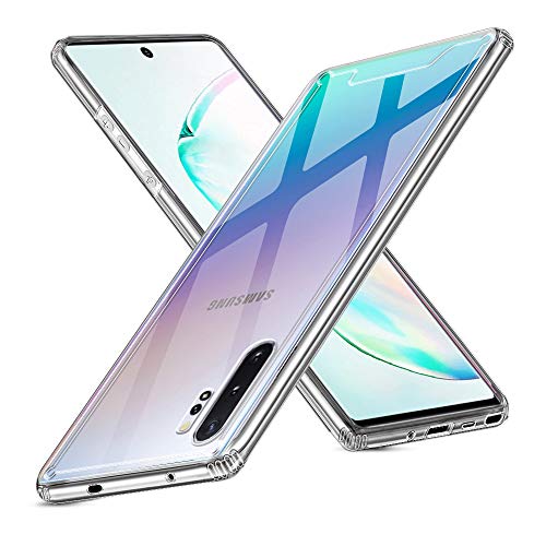 Book Cover AVIDET for Samsung Galaxy Note 10 Plus/Note 10 Plus 5G / Note 10+ Case, PC+TPU Transparent Cover Scratch-Proof Shock-Absorption Protective Back Case with Lifetime Replacement Warranty (Clear)